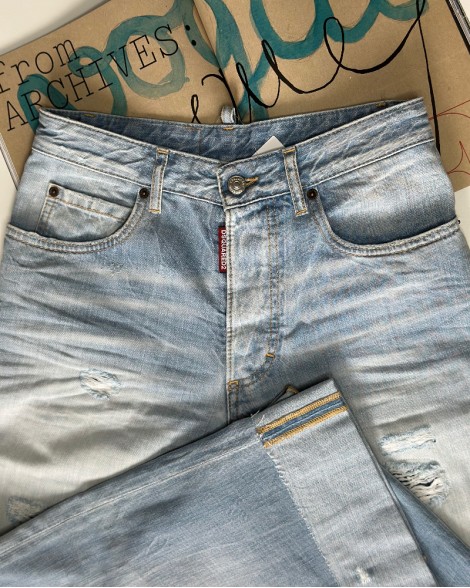 Džíny dámské Dsquared2 světlé modré L.A.Jean